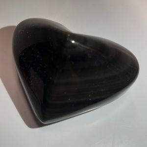 Rainbow Black Obsidian Healing Crystal 3” wide (7.2 oz)
